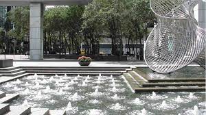 Fountains with pools surrounding the base are typically larger and louder because the water drops from the fountain structure into the collection pool at its base. Pin By Michael Quelhas On Glorieta Landscape Architecture Design Modern Fountain Modern Landscaping