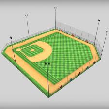3d Baseball Stadium Model Baseball Stadium Baseball Stadium