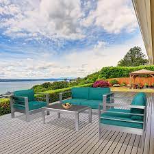 Outdoor Patio Furniture Set Shore Aluminum Sectional Sofa Metal Conversation Set With Outdoor Patio Furniture Sets Outdoor Patio Furniture Wooden Sofa Designs