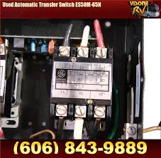 Esco 50 amp transfer switch. Used Rv Parts Used Automatic Transfer Switch Es50m 65n Used Rv Parts Repair And Accessories Automatic Transfer Switch Used Rv Parts Esco Es50m 65n
