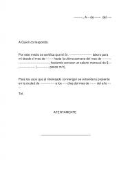 Carta Laboral De Ingresos Carta Laboral Cartas