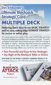 Ultimate Blackjack Strategy Card Multiple Deck