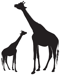 Giraffes Silhouette Png Clip Art Image Gallery Yopriceville High Quality Images And Transparent Png Giraffe Silhouette Elephant Silhouette Africa Painting