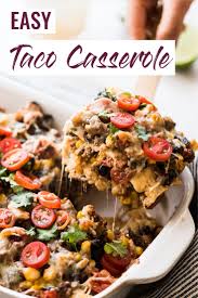 Easy Taco Casserole Isabel Eats Easy Mexican Recipes Recipe Mexican Food Recipes Easy Mexican Food Recipes Recipes