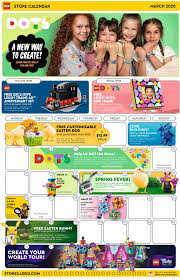Store calendar february 2021 love building? March 2020 Lego Store Calendar Lego