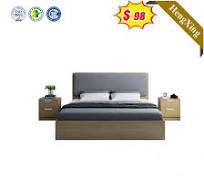 Gaya Modern Kayu Solid Nordik Tempat Tidur Ganda Rumah Hotel ...
