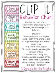 A Cupcake For The Teacher Clip It Behavior Chart Freebie