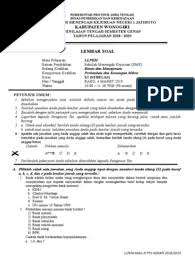 Soal ini terdiri dari 20 soal pilihan ganda. Soal Essay Tentang Ojk Sketsa