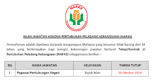 Jawatan kosong pengurusan air pahang berhad. Jawatan Kosong Di Pertubuhan Peladang Kebangsaan Nafas Jawatan Kosong Kerajaan Swasta Terkini Malaysia 2021 2022
