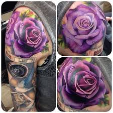 Purple violets tattoo md tattoo studio rose and violet tattoo. Rose Tattoos For Women Ideas And Designs For Girls
