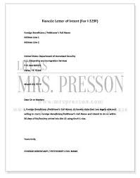 When to submit a k1 adjustment of status cover letter? Sample Letter Of Intent To Marry For I 129f Fiancee Petition C 2014 Life As Mrs Presson Www Mrspresson Com Letter Of Intent Lettering Letter Sample