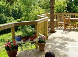 Walkout deck with patio area. Plant Pots On Decking What Do I Need To Know