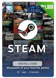 Use code to use card. Steam Wallet Digital Code Php 1 000 Datablitz Digital Store