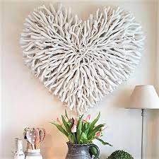 Wooden Twig Heart Wall Decoration Chunky Twig Heart Heart Wall Decor Wooden Hearts Diy Twig Art