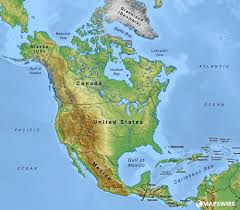 América del norte ocupa un área de 23 473 000 kilómetros cuadrados, canadá es el la montaña más alta de américa del norte es el monte mckinley (6 194 m), situado en alaska, mientras que el. Mapa De America Del Norte Mapas Norteamerica Politico Fisico