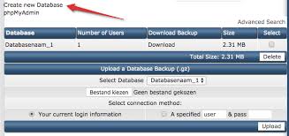 Just like sql server, i do consult with mysql, postgresql, and mariadb. Hoe Maak Ik Een Mysql Database In Directadmin