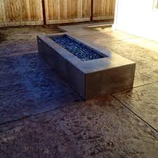 Stamped Patio With Concrete Fire Pit Gas Burners Concrete Fire Pit Patio Fire Pit Patio Fire Pit Essentials