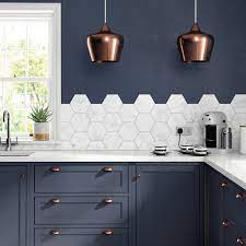 Hot promotions in black white kitchen floor tile on aliexpress if you're still in two minds about black white kitchen floor tile and are thinking about choosing a similar product, aliexpress is a great place to compare prices and sellers. Bct48466 British Ceramic Tile Hex White Marble Hexagon Porcelain Wall Floor Tile Luxury Tiles