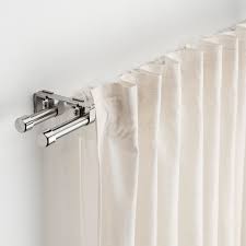This ikea curtain rods black graphic has 15 dominated colors, which include snowflake, sunny pavement, white, black, pig iron, black cat, silver, thamar black, ivory, foundation white. Bekrafta Double Curtain Rod Set Nickel Plated 47 82 3 4 Ikea