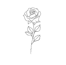 Strichzeichnung Eine Durchgehende Linie Einer Hand Mit Blume Minimalistischer Stil Eine Blume Du Single Rose Tattoos Body Art Tattoos Rose Drawing Tattoo
