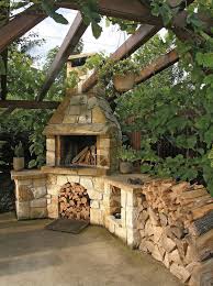 Der Von Hand Gebaute Kamin Aus Sandstein Ist Immer Ein Originalstuck Es Kann Auch Teil Einer Uberd Feuerstelle Garten Hintergarten Hinterhof Terrassen Designs