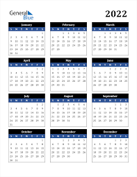 2022 Calendar Pdf Word Excel