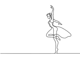 Ballet Dance Clipart Black And White Continuous Line Art Drawing Ballet Dancer Ballerina Vector Line Art Tattoos Line Art Drawings Line Art