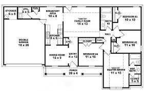 Explore small, open concept, modern, ranch & more 4 bedroom 2 bathroom layouts. One Storey 4 Bedroom House Plans Novocom Top