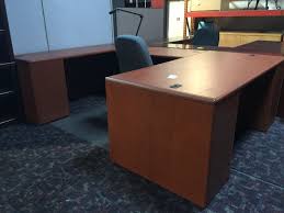 6 X 9 Hon U Shape Desk Bourbon Cherry Laminate 749 Desk Used Office Furniture Office Desk