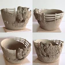 Earth Wool Fire Fresh Out Of The Studio Today Another Made To Yarn Bowl Ceramic Yarn Bowl Pottery