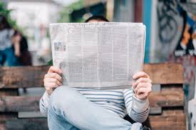 Man Reading Newspaper Royalty-Free Stock Photo