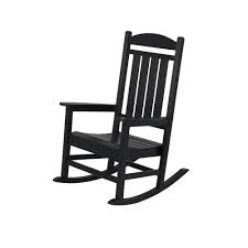 Polywood Presidential White Patio Rocker R100wh The Home Depot Outdoor Rocking Chairs Blue Patio Rocking Chair