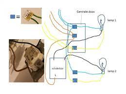aansluiten dubbele schakelaar voor 2 lampen klusidee nl
