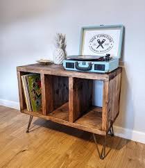 What kinds of records work on vintage turntables? Record Player Stand Record Player Table Tv Unit Industrial Etsy Record Player Table Record Player Stand Lp Storage