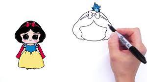 Draw in her headband then you're done. How To Draw Disney Princess Snow White Cute And Easy Video Dailymotion