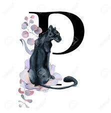 Find & download free graphic resources for letter p logo. Floral Watercolor Alphabet Monogram Initial Letter P Design With Hand Drawn Peony And Anemone Flower And Black Panther For Wedding Invitation Cards Logos Stock Photo Picture And Royalty Free Image Image 101737522