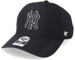 White panel in the front with logo. New York Yankees Osmosis 47 Mvp Black Adjustable 47 Brand Caps Hatstore Co Uk