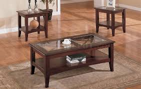 The wander collection has a sleek, versatile design that allows it to complement any home's existing furnishings. Dark Cherry Stylish 3pc Coffee Table Set W Glass Tops