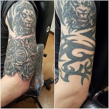 Tribal tattoos refer to the tattoos of tribal, warrior races and modern derivative designs that are influenced by ancient art. Kelly Aird On Twitter Tribal Cover Up Tattoo Coverup Tattoofixers