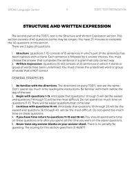 Structure and written expression and reading comprehension. Toefl Structure And Written Expression Pdf Subject Grammar Grammatical Number