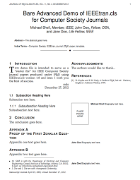 Ieee format for a project report. Latex Templates Academic Journals