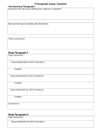 5 Paragraph Essay Template Essay Outline Essay Outline Template Paragraph Essay