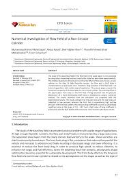 The scopes for this pass are as. Pdf Numerical Investigation Of Flow Field Of A Non Circular Cylinder