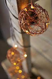 Copper Wire Ball Led Fairy Lights Battery Operated 7 Ft Brown Wire With Light Timer Red Led Fairy Lights Fairy Lights Candle Displays