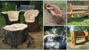 You can use your creativity to make your own unique planter the wood can make both interiors and outdoor living spaces more inviting and warm, so that, i think it should keep its natural look. Creative Ideas Stunning Tree Trunk Garden Furniture