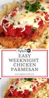 Easy Weeknight Baked Chicken Parmesan Big Bear S Wife