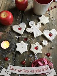 Et bien la pâte à sel doit sécher 12h puis être cuite 2h avant de pouvoir être décorée. Salt Dough Christmas Ornaments Decos De Noel Pate A Sel Le Jardin Acidule