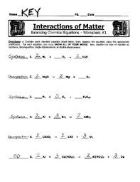 Types of reactions worksheet then balancing! Balancing Chemical Equations Worksheet 1 By Steve Miller Ms Math And Science