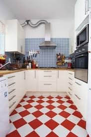 red commercial kitchen floor tiles at