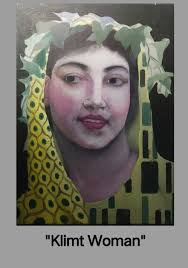 Digital painting inspired by Klimt with my portrait of Adut Akech Nanette  Walters Art